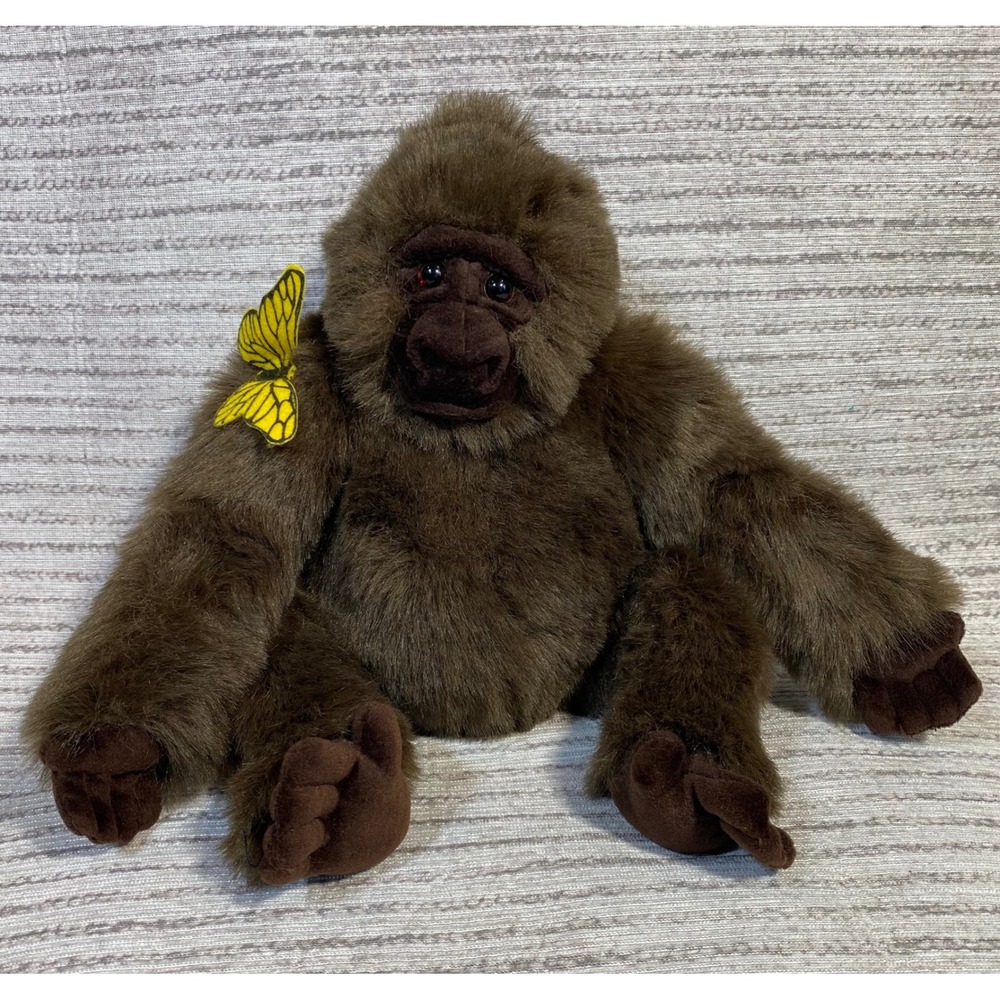 Vintage 1995 Dakin Paramount Pictures Gorilla Plush Brown Butterfly 15 inch